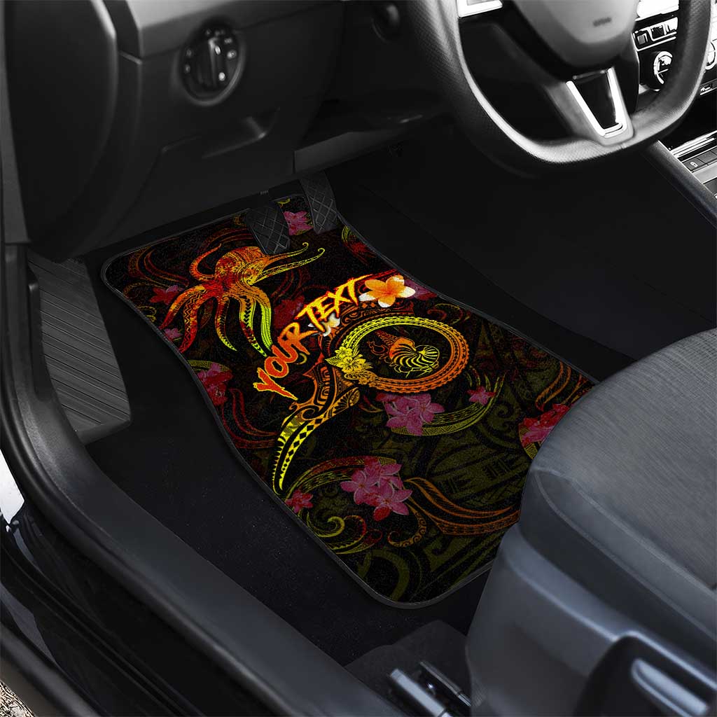 New Caledonia Car Mats Octopus Plumeria Polynesian Tattoo