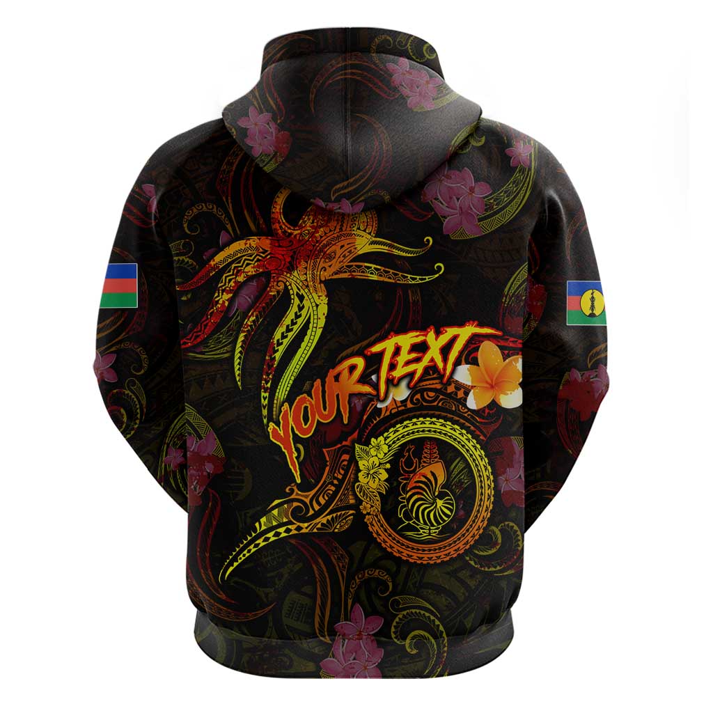 New Caledonia Hoodie Octopus Plumeria Polynesian Tattoo