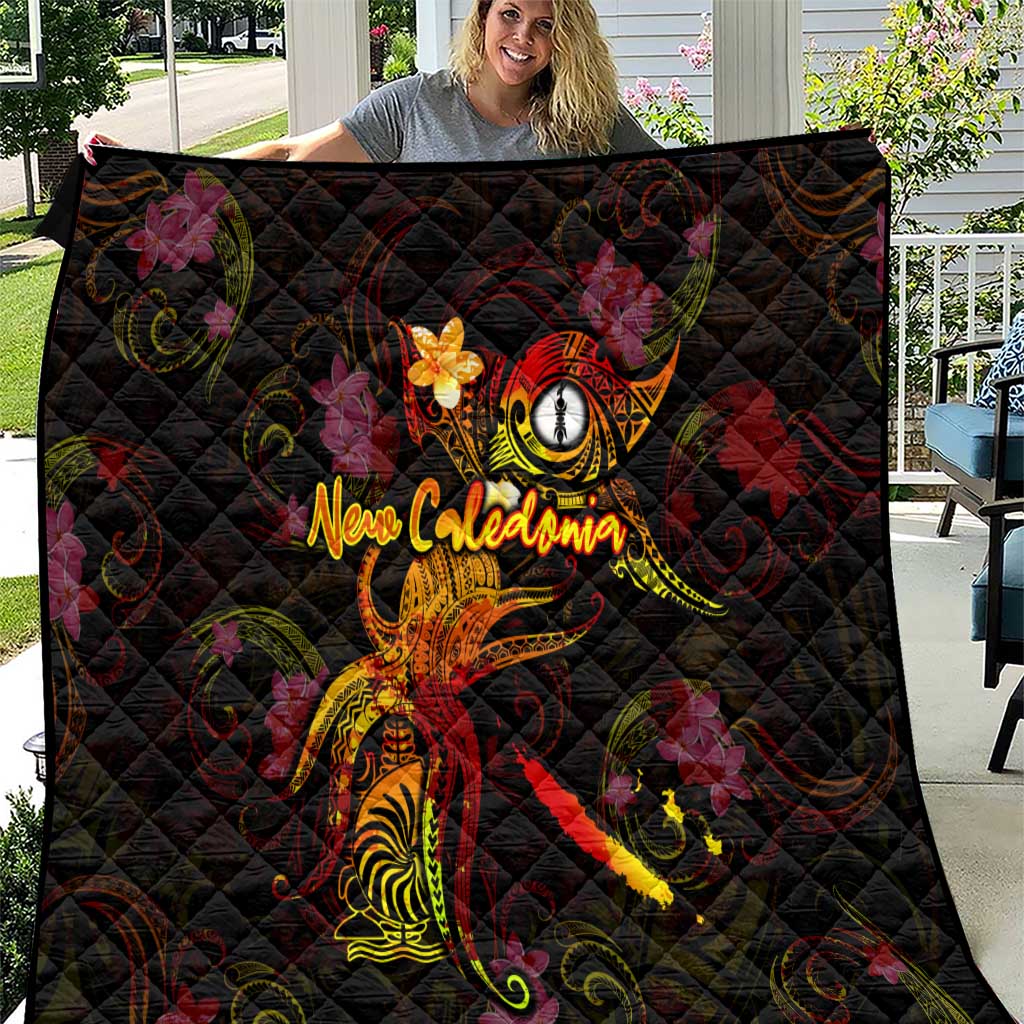 New Caledonia Quilt Octopus Plumeria Polynesian Tattoo