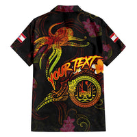 Tahiti French Polynesia Family Matching Puletasi and Hawaiian Shirt Octopus Plumeria Polynesian Tattoo DT02 - Polynesian Pride