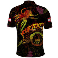 Tahiti French Polynesia Polo Shirt Octopus Plumeria Polynesian Tattoo