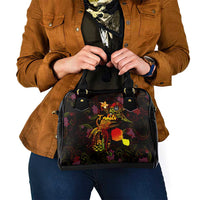 Tahiti French Polynesia Shoulder Handbag Octopus Plumeria Polynesian Tattoo