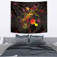 Tahiti French Polynesia Tapestry Octopus Plumeria Polynesian Tattoo DT02 - Polynesian Pride