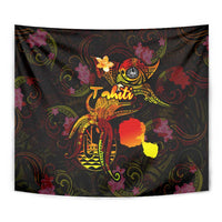 Tahiti French Polynesia Tapestry Octopus Plumeria Polynesian Tattoo DT02 - Polynesian Pride
