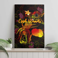 Cook Islands Canvas Wall Art Octopus Plumeria Polynesian Tattoo