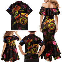 Cook Islands Family Matching Mermaid Dress and Hawaiian Shirt Octopus Plumeria Polynesian Tattoo DT02 - Polynesian Pride