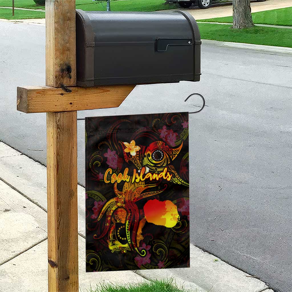 Cook Islands Garden Flag Octopus Plumeria Polynesian Tattoo