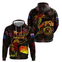 Cook Islands Hoodie Octopus Plumeria Polynesian Tattoo