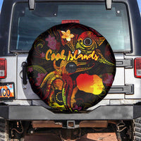 Cook Islands Spare Tire Cover Octopus Plumeria Polynesian Tattoo