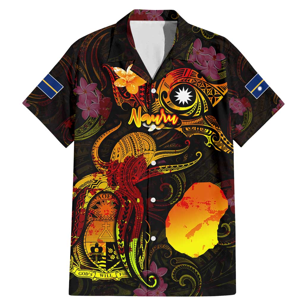 Nauru Family Matching Mermaid Dress and Hawaiian Shirt Octopus Plumeria Polynesian Tattoo