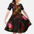 Nauru Family Matching Off Shoulder Maxi Dress and Hawaiian Shirt Octopus Plumeria Polynesian Tattoo