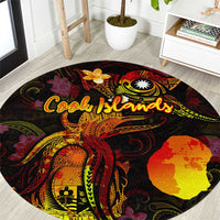 Nauru Round Carpet Octopus Plumeria Polynesian Tattoo