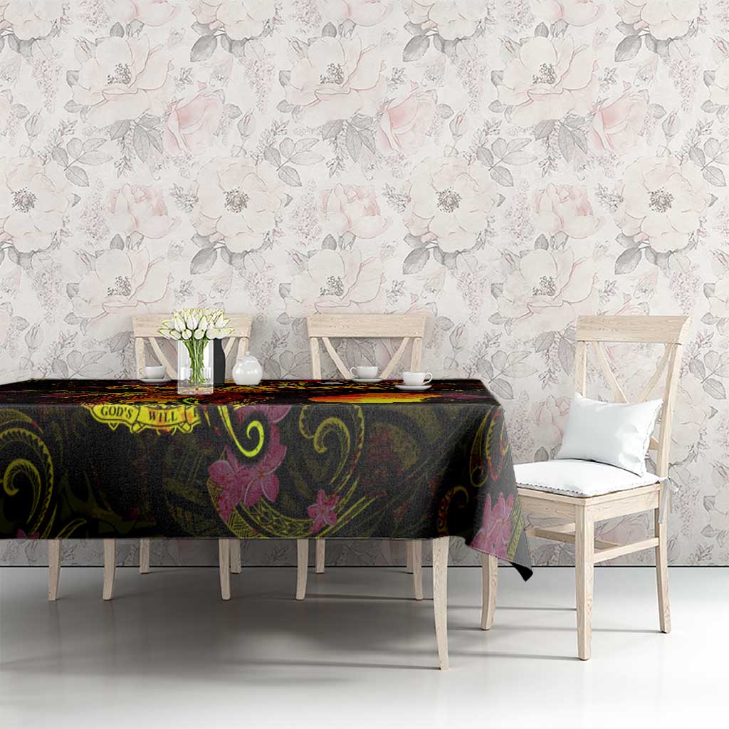 Nauru Tablecloth Octopus Plumeria Polynesian Tattoo