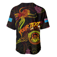 Tuvalu Baseball Jersey Octopus Plumeria Polynesian Tattoo