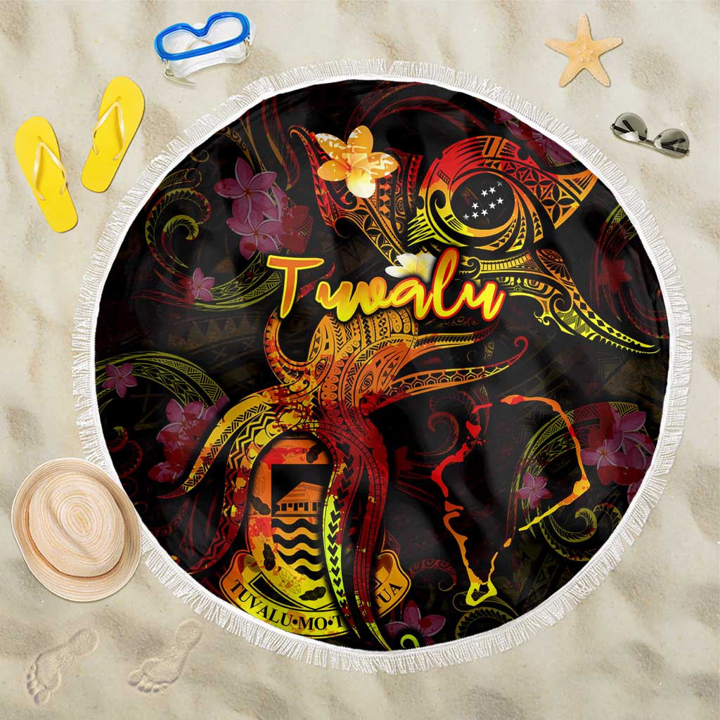 Tuvalu Beach Blanket Octopus Plumeria Polynesian Tattoo