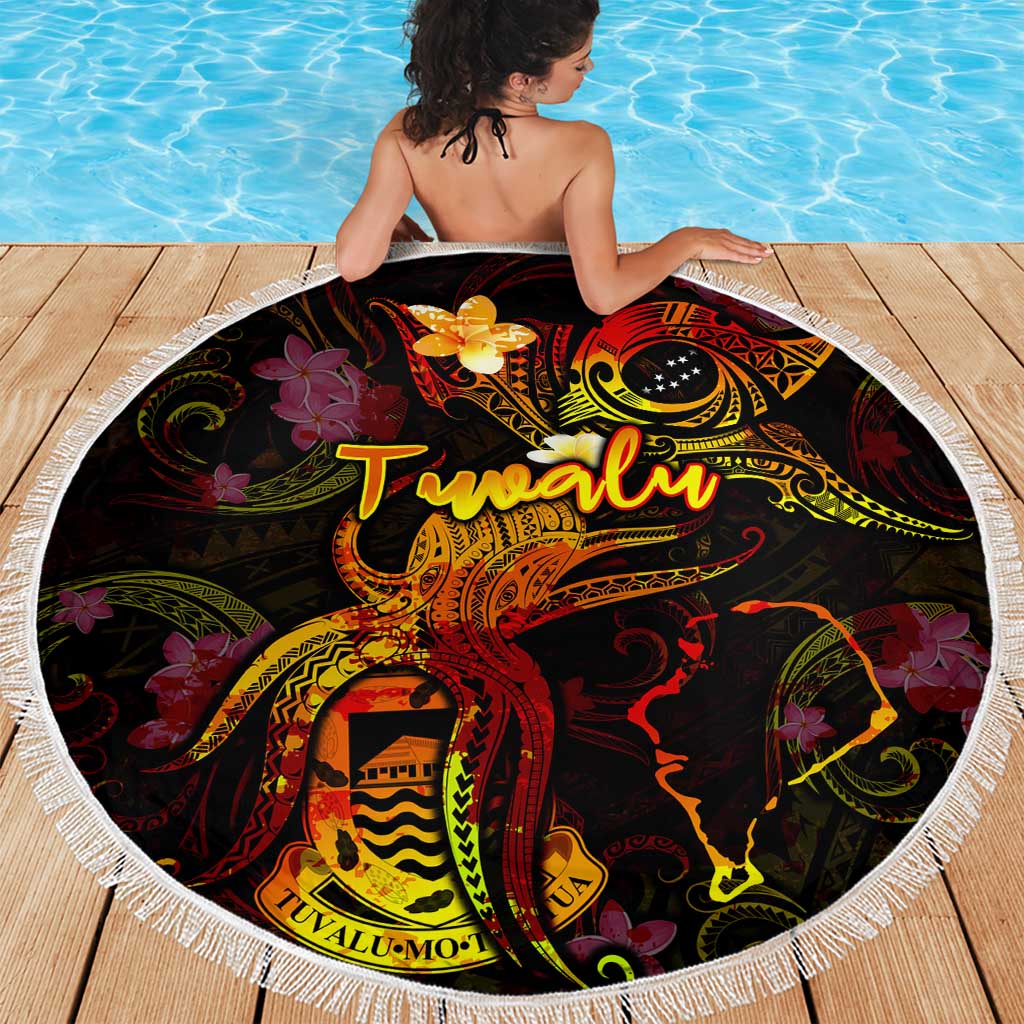 Tuvalu Beach Blanket Octopus Plumeria Polynesian Tattoo
