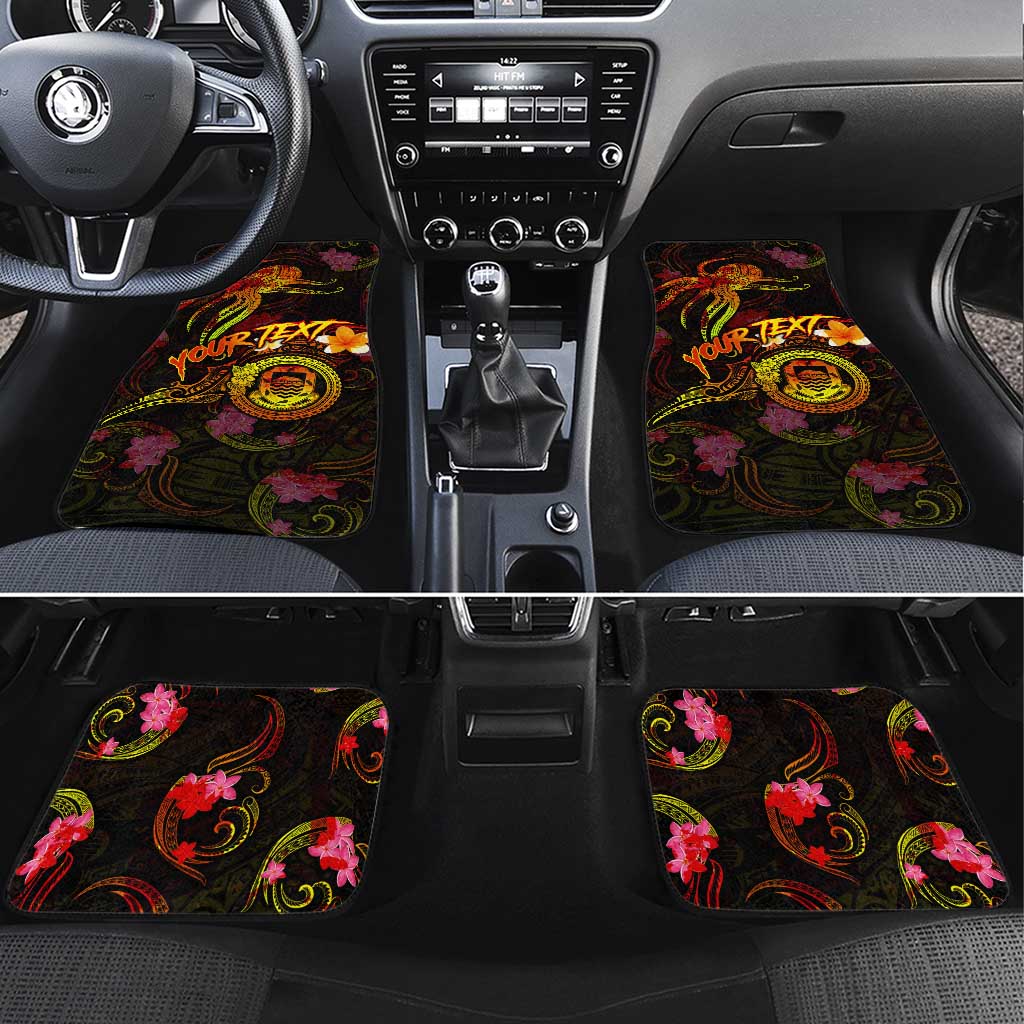 Tuvalu Car Mats Octopus Plumeria Polynesian Tattoo