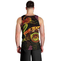 Tuvalu Men Tank Top Octopus Plumeria Polynesian Tattoo