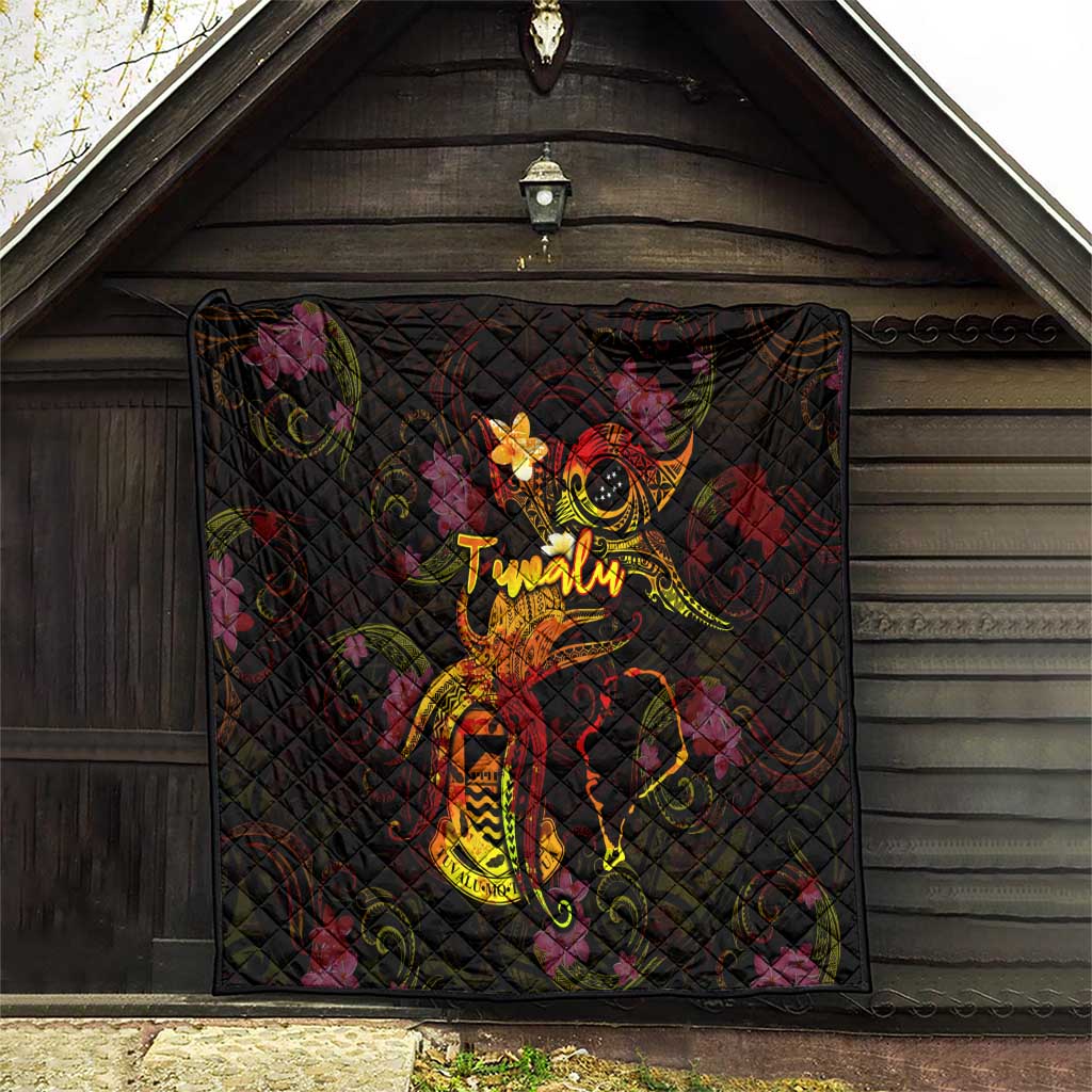 Tuvalu Quilt Octopus Plumeria Polynesian Tattoo