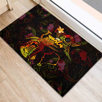 Tuvalu Rubber Doormat Octopus Plumeria Polynesian Tattoo