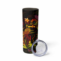 Tuvalu Skinny Tumbler Octopus Plumeria Polynesian Tattoo DT02 - Polynesian Pride