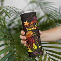 Tuvalu Skinny Tumbler Octopus Plumeria Polynesian Tattoo DT02 - Polynesian Pride