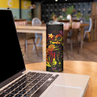 Tuvalu Skinny Tumbler Octopus Plumeria Polynesian Tattoo DT02 - Polynesian Pride