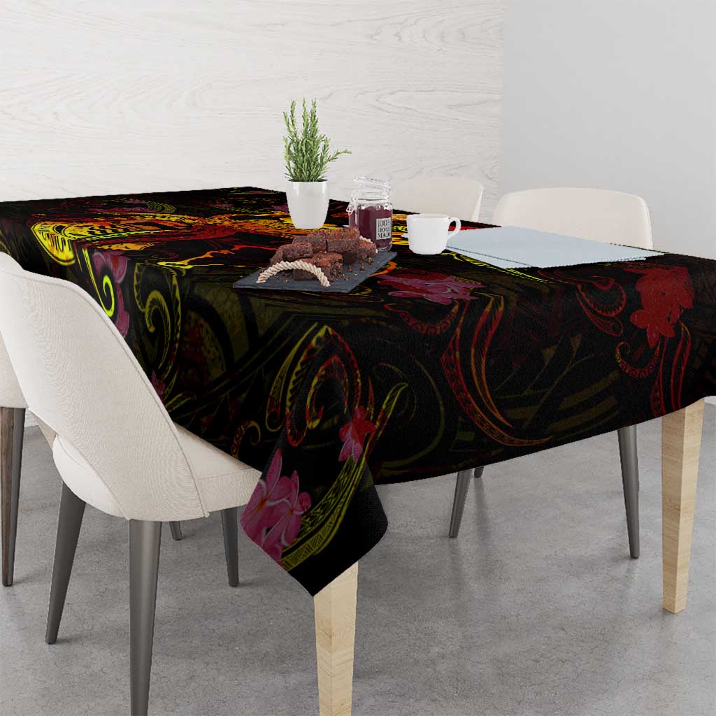 Tuvalu Tablecloth Octopus Plumeria Polynesian Tattoo