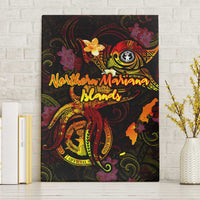 Northern Mariana Islands Canvas Wall Art Octopus Plumeria Polynesian Tattoo