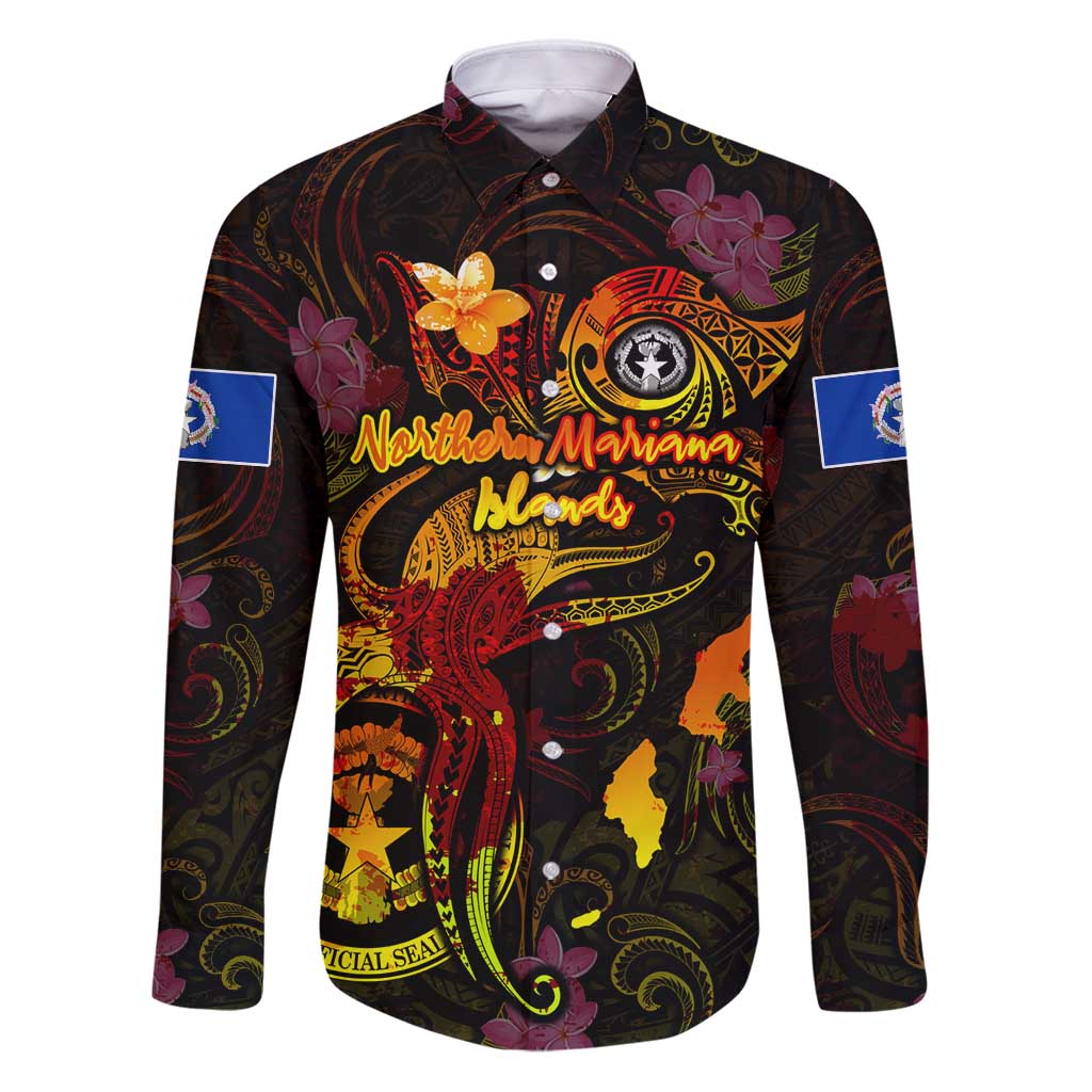 Northern Mariana Islands Family Matching Puletasi and Hawaiian Shirt Octopus Plumeria Polynesian Tattoo