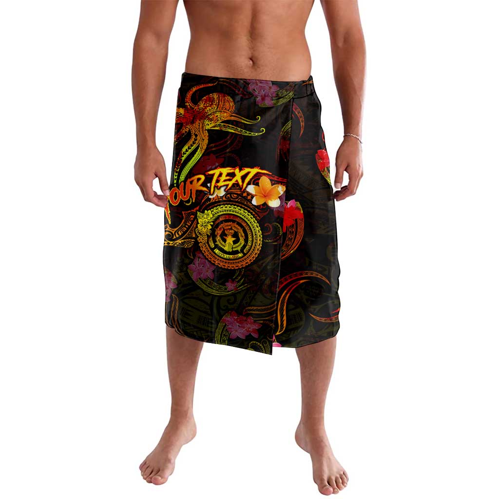 Northern Mariana Islands Lavalava Octopus Plumeria Polynesian Tattoo