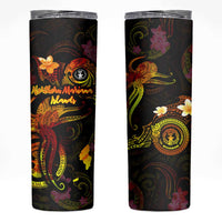 Northern Mariana Islands Skinny Tumbler Octopus Plumeria Polynesian Tattoo DT02 Black - Polynesian Pride
