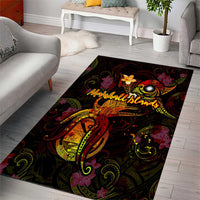 Marshall Islands Area Rug Octopus Plumeria Polynesian Tattoo DT02 - Polynesian Pride