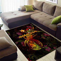 Marshall Islands Area Rug Octopus Plumeria Polynesian Tattoo DT02 - Polynesian Pride
