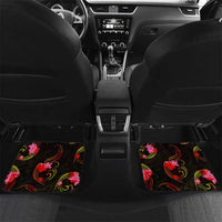 Marshall Islands Car Mats Octopus Plumeria Polynesian Tattoo DT02 Set 2pcs - Back Black - Polynesian Pride