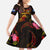 Marshall Islands Family Matching Off Shoulder Maxi Dress and Hawaiian Shirt Octopus Plumeria Polynesian Tattoo