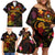 Marshall Islands Family Matching Off Shoulder Short Dress and Hawaiian Shirt Octopus Plumeria Polynesian Tattoo