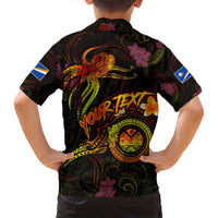 Marshall Islands Family Matching Puletasi and Hawaiian Shirt Octopus Plumeria Polynesian Tattoo DT02 - Polynesian Pride