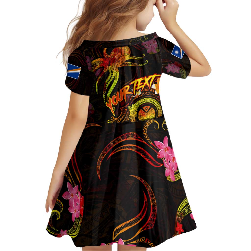 Marshall Islands Family Matching Tank Maxi Dress and Hawaiian Shirt Octopus Plumeria Polynesian Tattoo