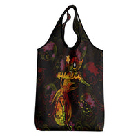 Marshall Islands Grocery Bag Octopus Plumeria Polynesian Tattoo DT02 - Polynesian Pride