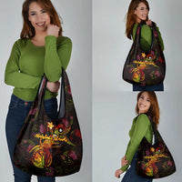 Marshall Islands Grocery Bag Octopus Plumeria Polynesian Tattoo DT02 - Polynesian Pride