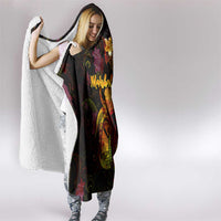 Marshall Islands Hooded Blanket Octopus Plumeria Polynesian Tattoo