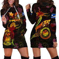 Marshall Islands Hoodie Dress Octopus Plumeria Polynesian Tattoo DT02 - Polynesian Pride