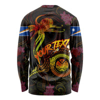 Marshall Islands Long Sleeve Shirt Octopus Plumeria Polynesian Tattoo DT02 - Polynesian Pride