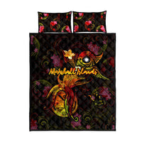 Marshall Islands Quilt Bed Set Octopus Plumeria Polynesian Tattoo DT02 - Polynesian Pride