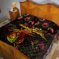 Marshall Islands Quilt Bed Set Octopus Plumeria Polynesian Tattoo DT02 - Polynesian Pride