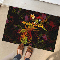 Marshall Islands Rubber Doormat Octopus Plumeria Polynesian Tattoo DT02 - Polynesian Pride