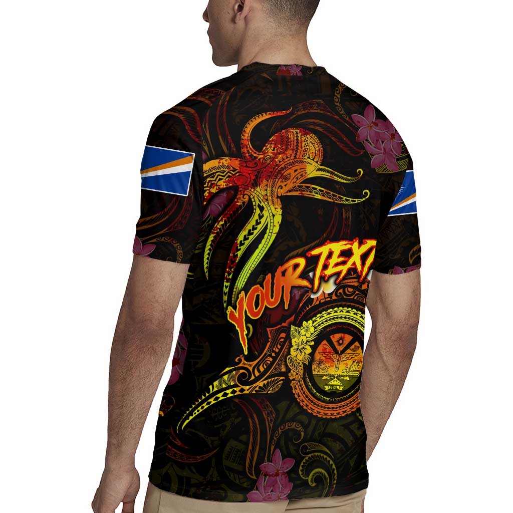 Marshall Islands Rugby Jersey Octopus Plumeria Polynesian Tattoo DT02 - Polynesian Pride