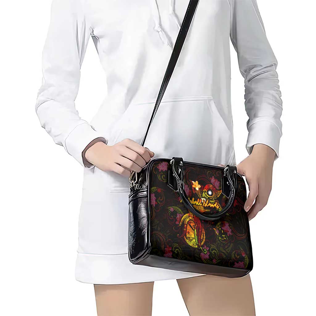 Marshall Islands Shoulder Handbag Octopus Plumeria Polynesian Tattoo DT02 - Polynesian Pride