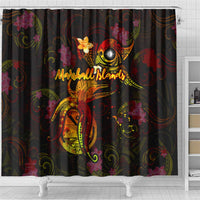 Marshall Islands Shower Curtain Octopus Plumeria Polynesian Tattoo DT02 - Polynesian Pride